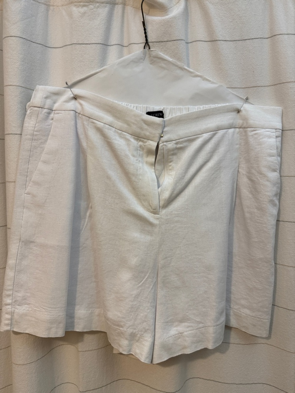 J. Crew Cream Linen-Blend Tailored Shorts